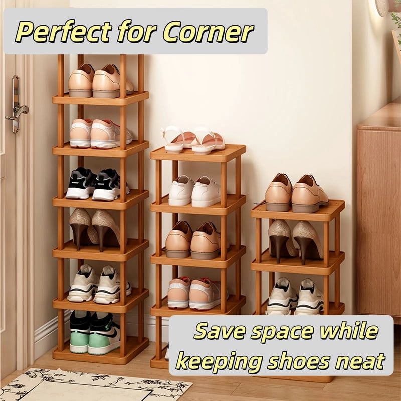 Tall 9-Tier Shoe Organizer for Narrow Spaces