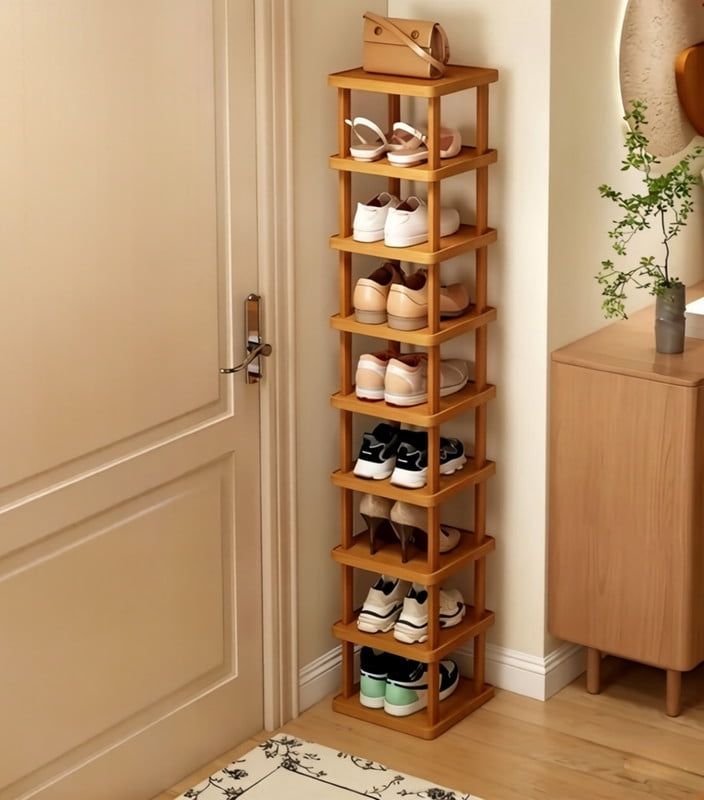 Tall 9-Tier Shoe Organizer for Narrow Spaces