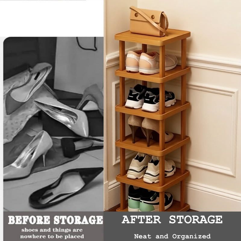 Tall 9-Tier Shoe Organizer for Narrow Spaces