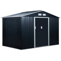 Spacious Metal Storage Shed with Sliding Doors and Vents