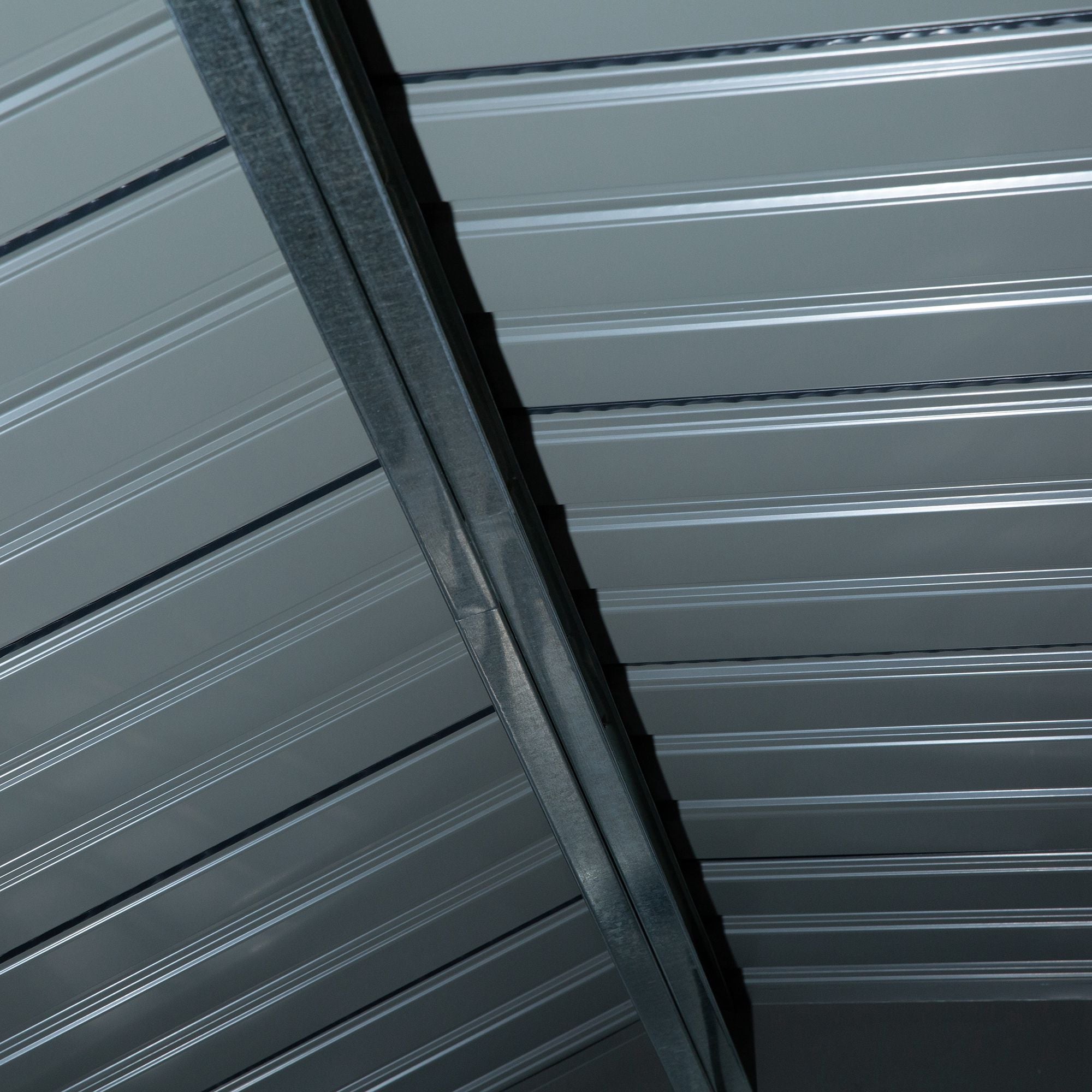 Spacious Metal Storage Shed with Sliding Doors and Vents