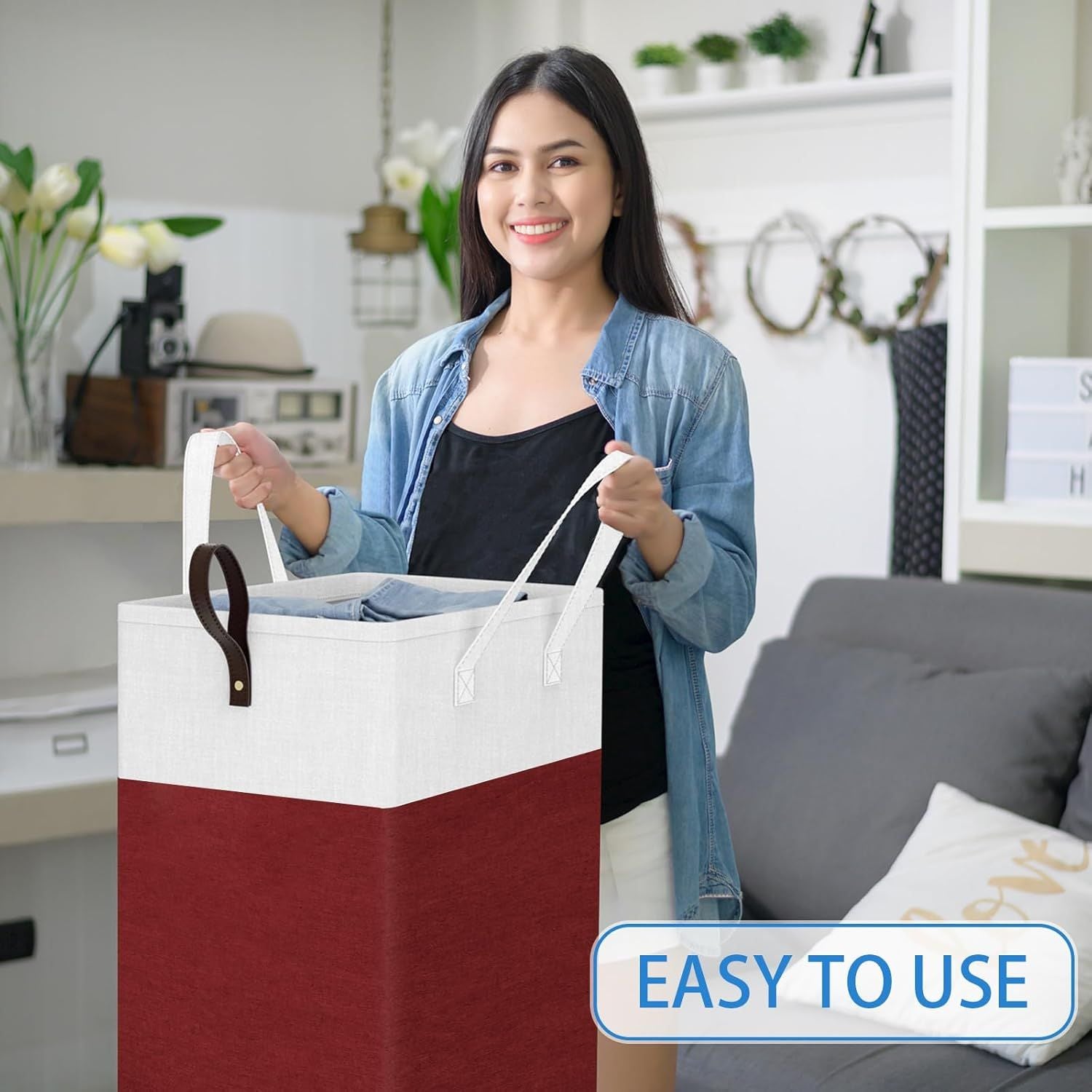 Rolling Storage Basket: Organize Laundry & Clutter with Ease