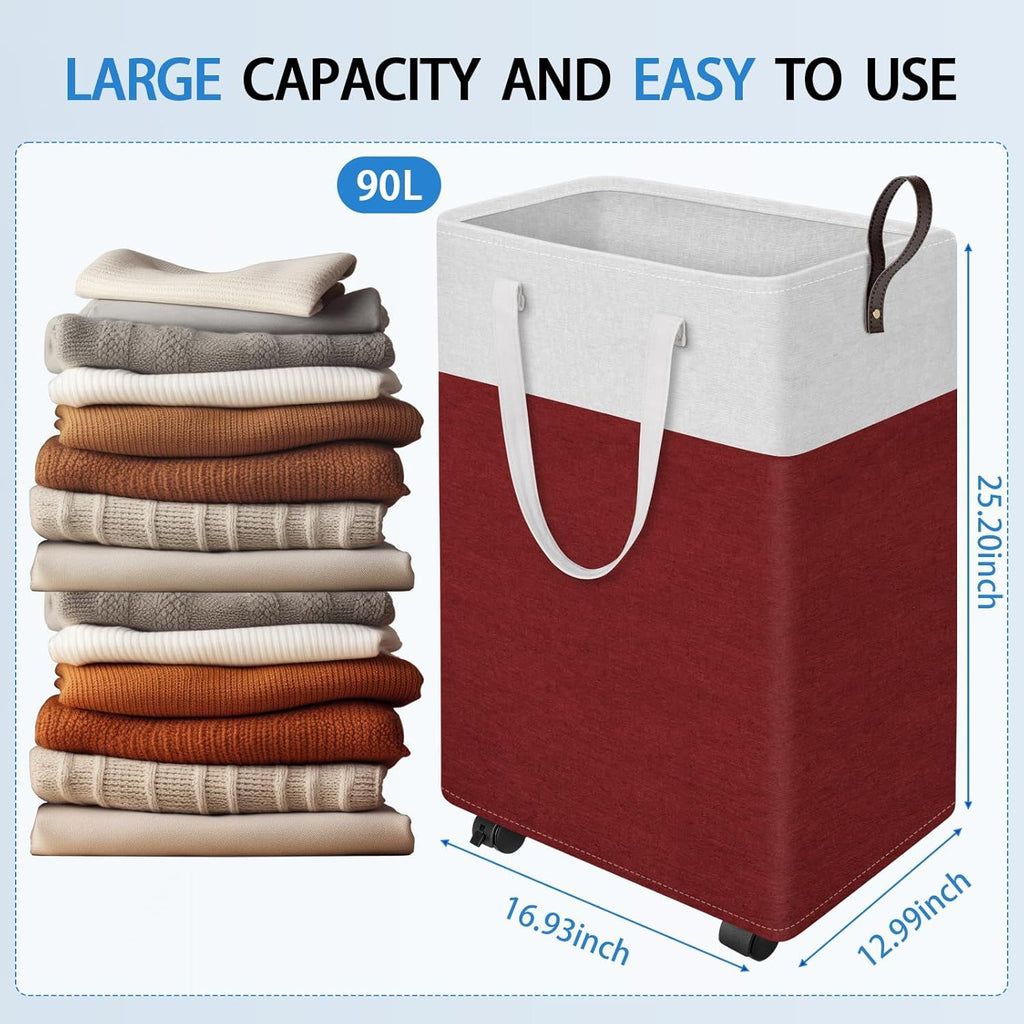 Rolling Storage Basket: Organize Laundry & Clutter with Ease
