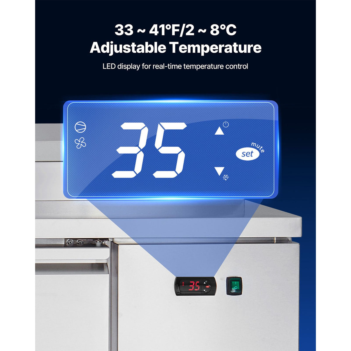 Commercial Refrigerated Pizza Prep Worktable