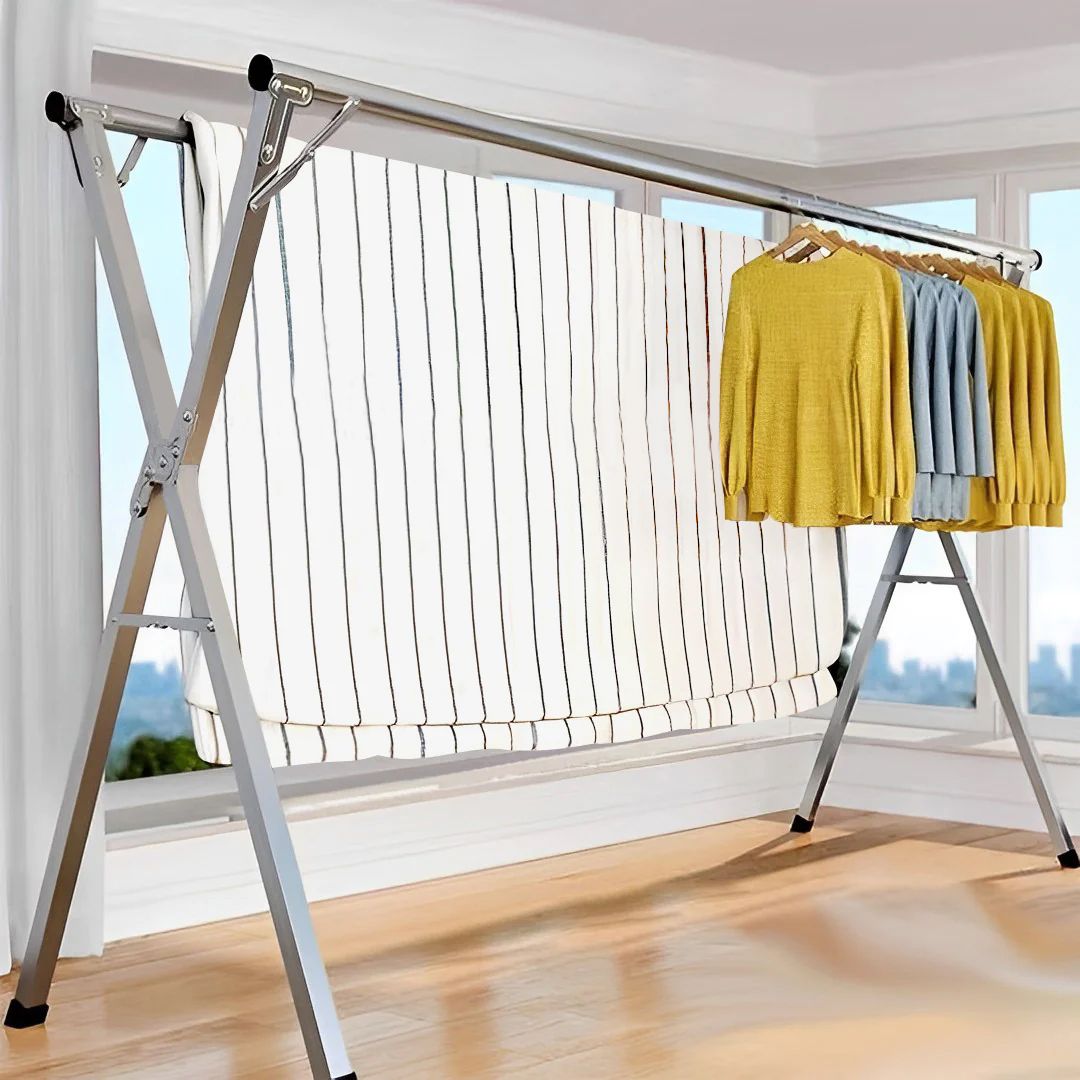 Portable Standing Clothes Drying Rack – Foldable Laundry Hanger