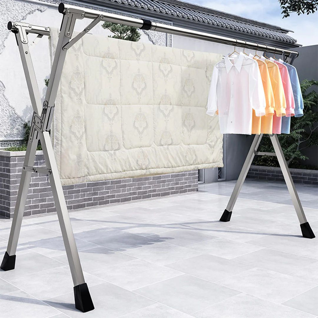 Portable Standing Clothes Drying Rack – Foldable Laundry Hanger