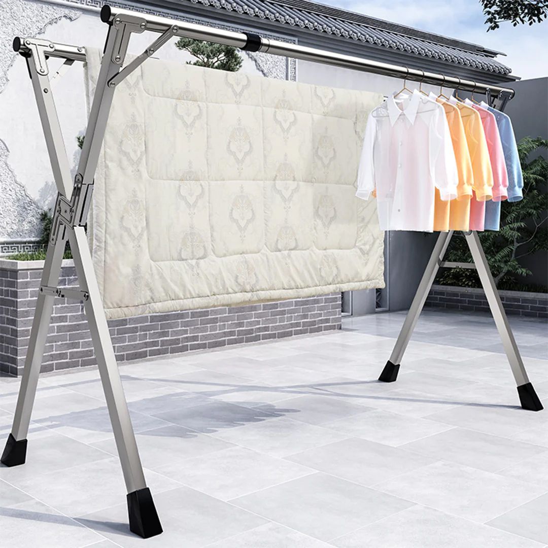 Portable Standing Clothes Drying Rack – Foldable Laundry Hanger