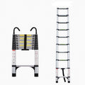 Aluminum Telescoping Ladder with Hooks & Stabilizers