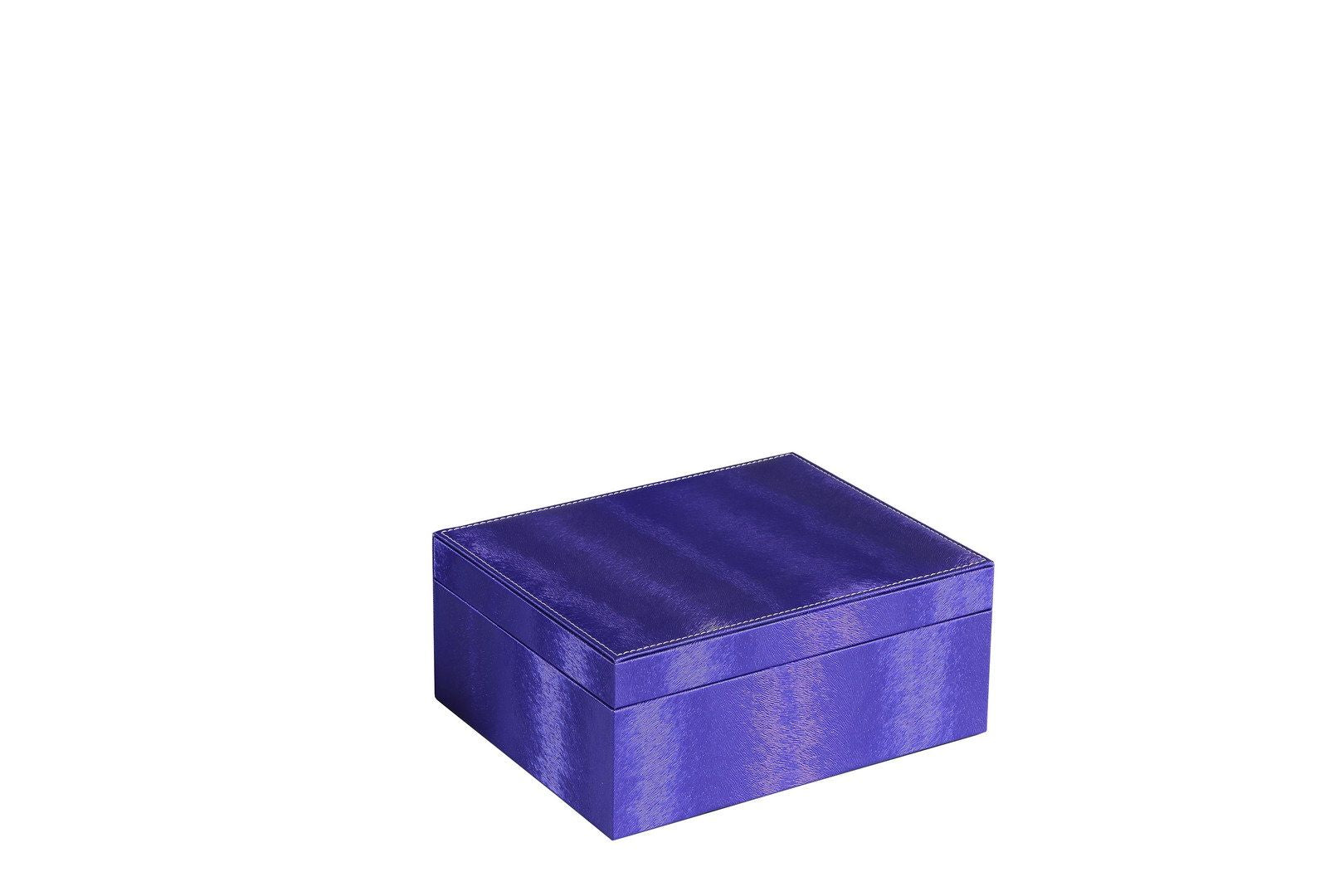 Azure Blue Jewelry Case with Hidden Storage and Mirror