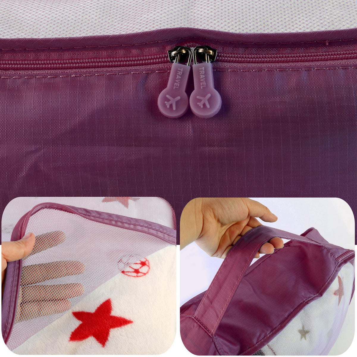 Coordinated Travel Packing Cube and Storage Bag Set