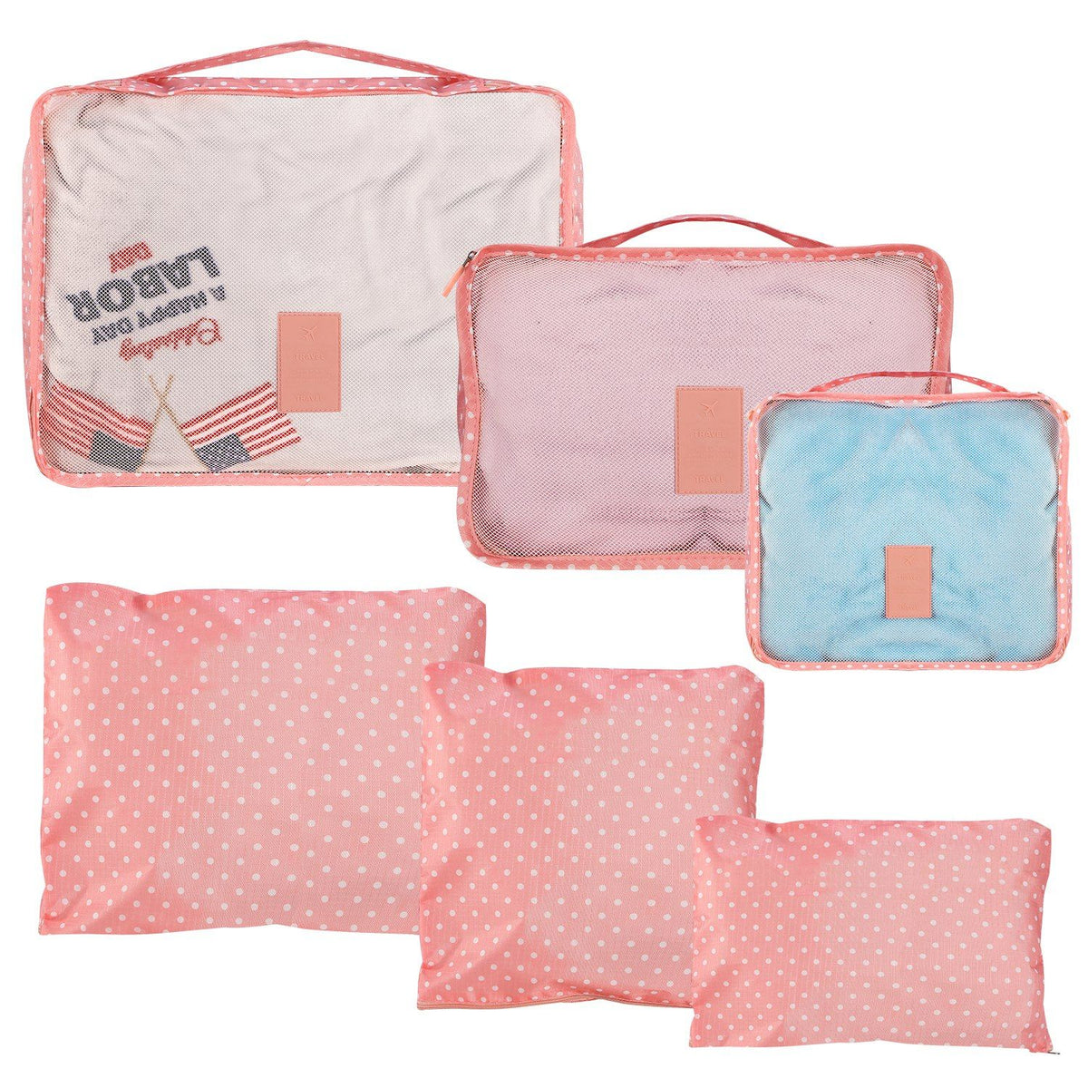 Coordinated Travel Packing Cube and Storage Bag Set