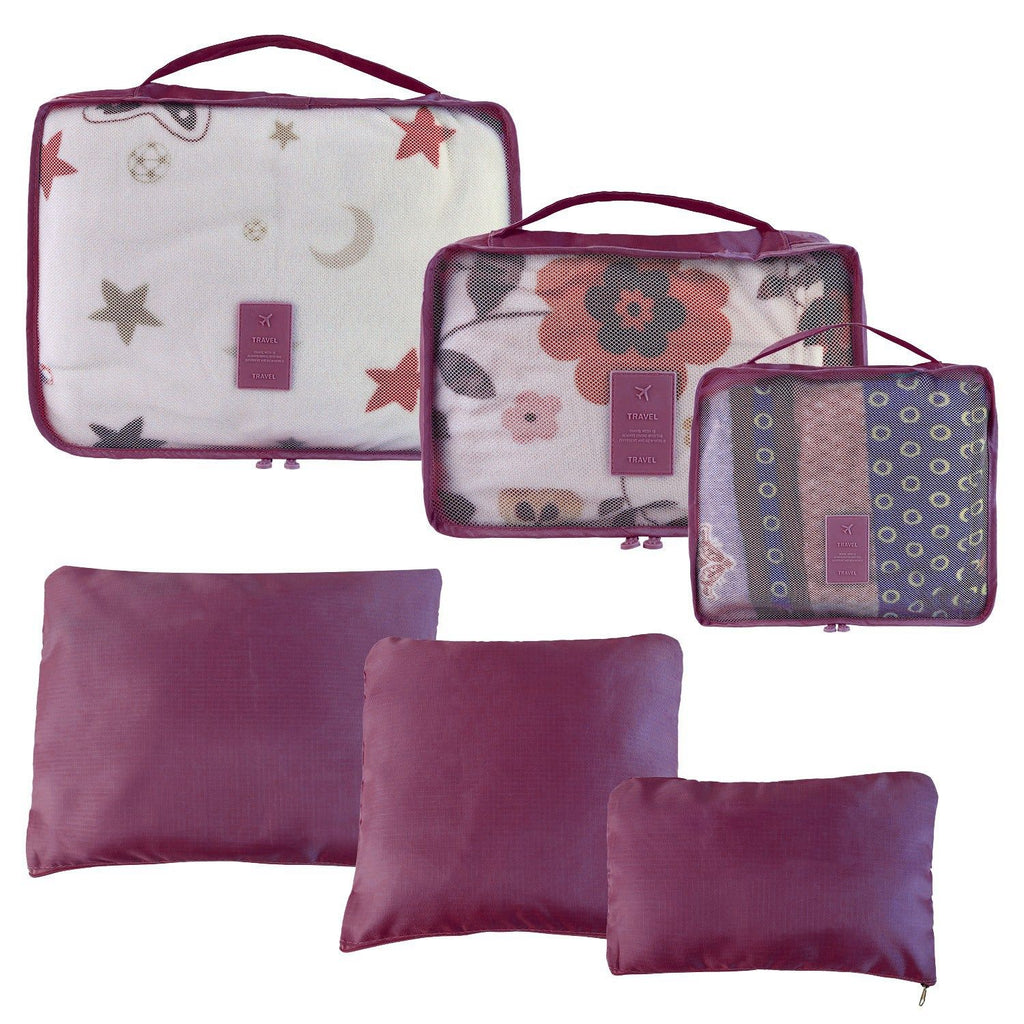 Coordinated Travel Packing Cube and Storage Bag Set