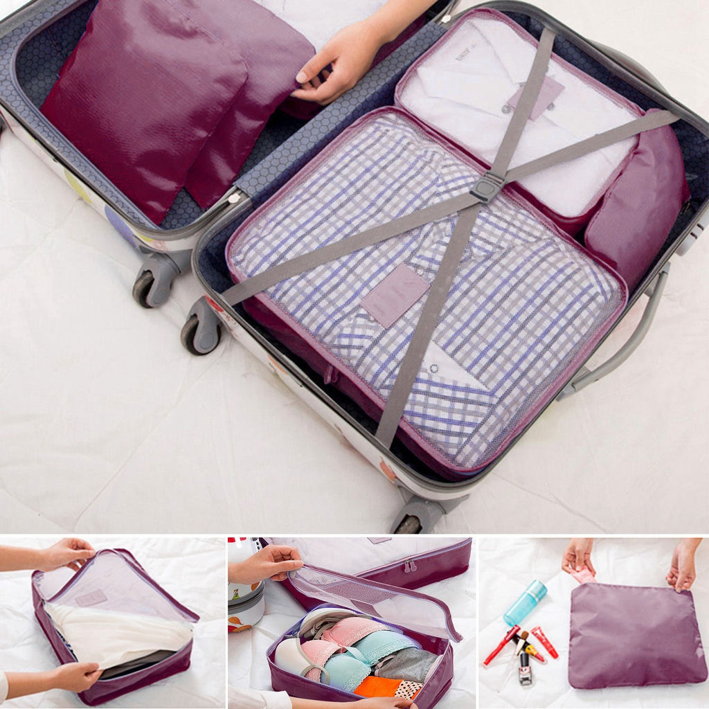 Coordinated Travel Packing Cube and Storage Bag Set
