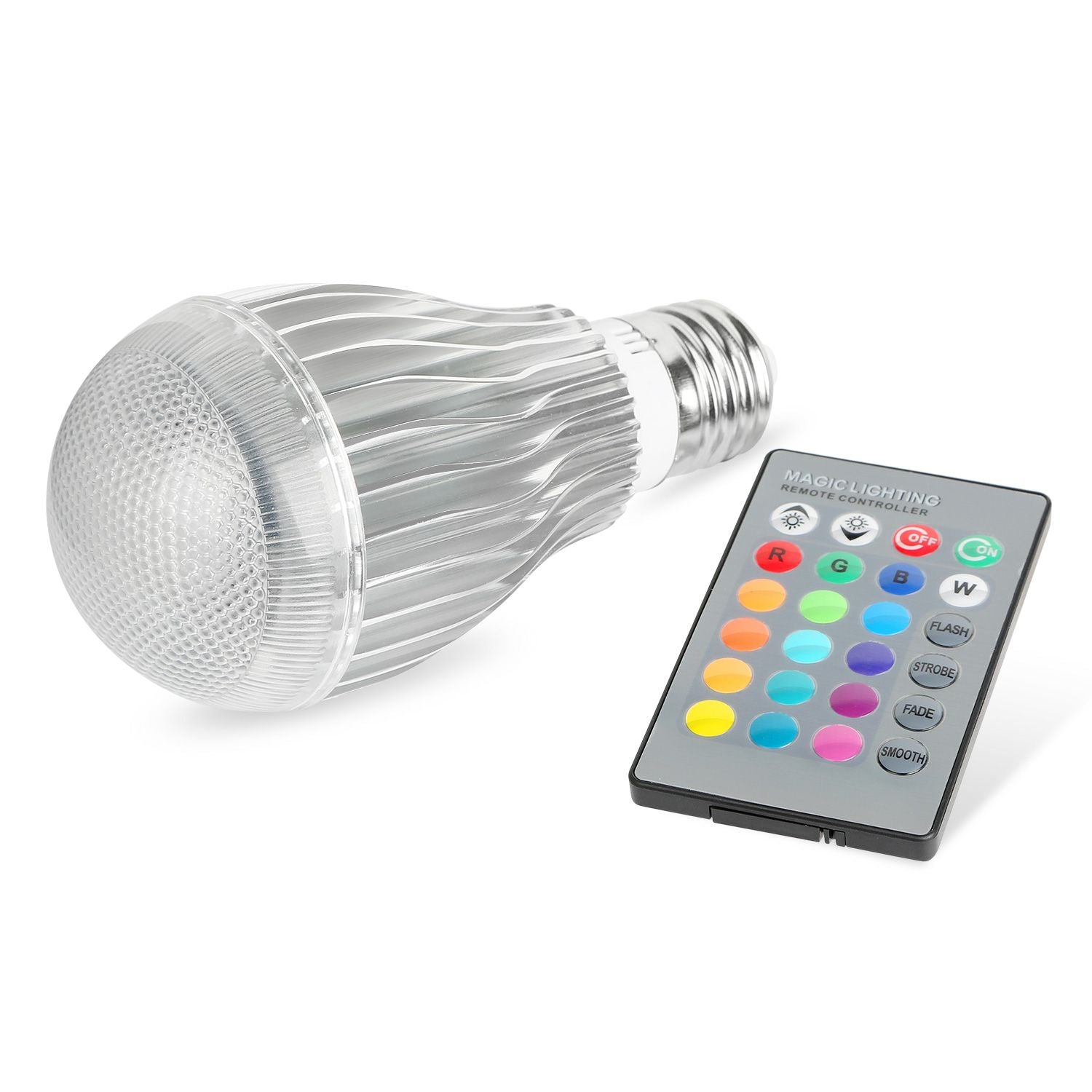 Color-Changing E27 LED Bulb with IR Remote