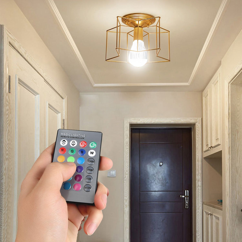 Color-Changing E27 LED Bulb with IR Remote