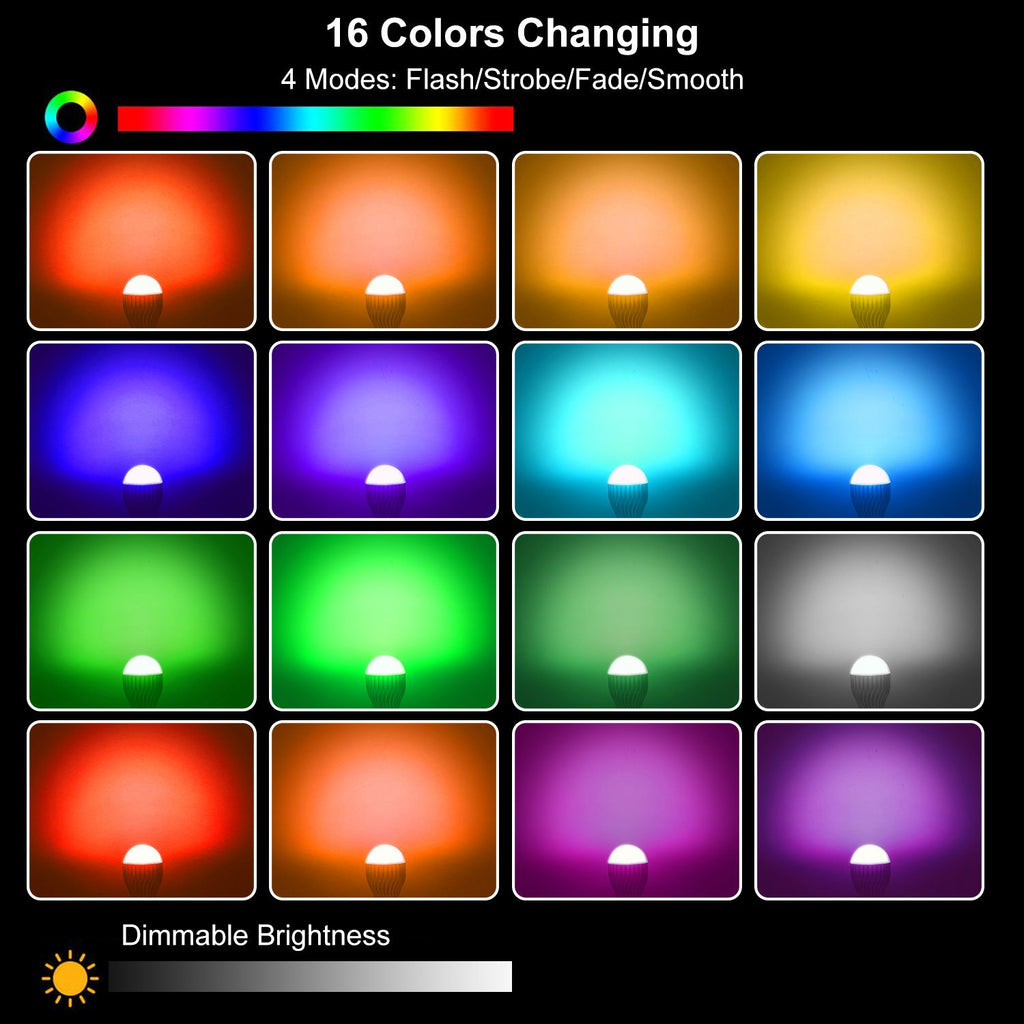 Color-Changing E27 LED Bulb with IR Remote
