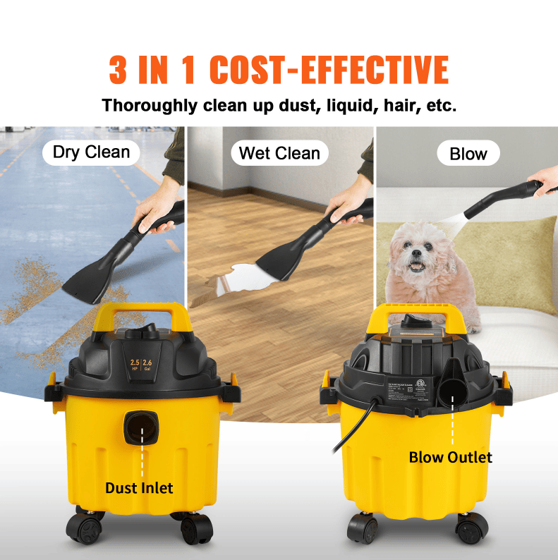 Wet-Dry Vacuum with Blower and Multi-Surface Tools