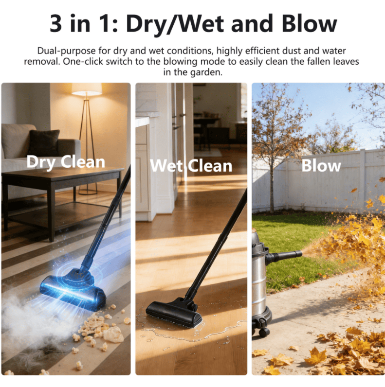 Wet-Dry Vacuum with Blower and Multi-Surface Tools