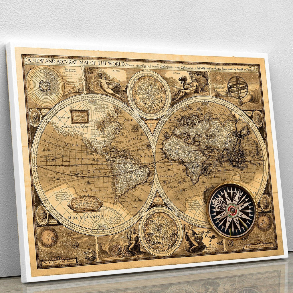 Transform Your Space with Premium World Map Canvas Art