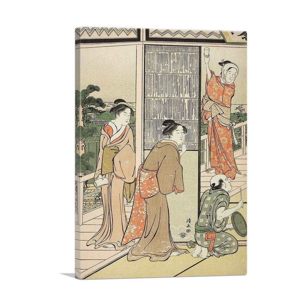A Party in the Shinagawa Pleasure Quarters Canvas Art