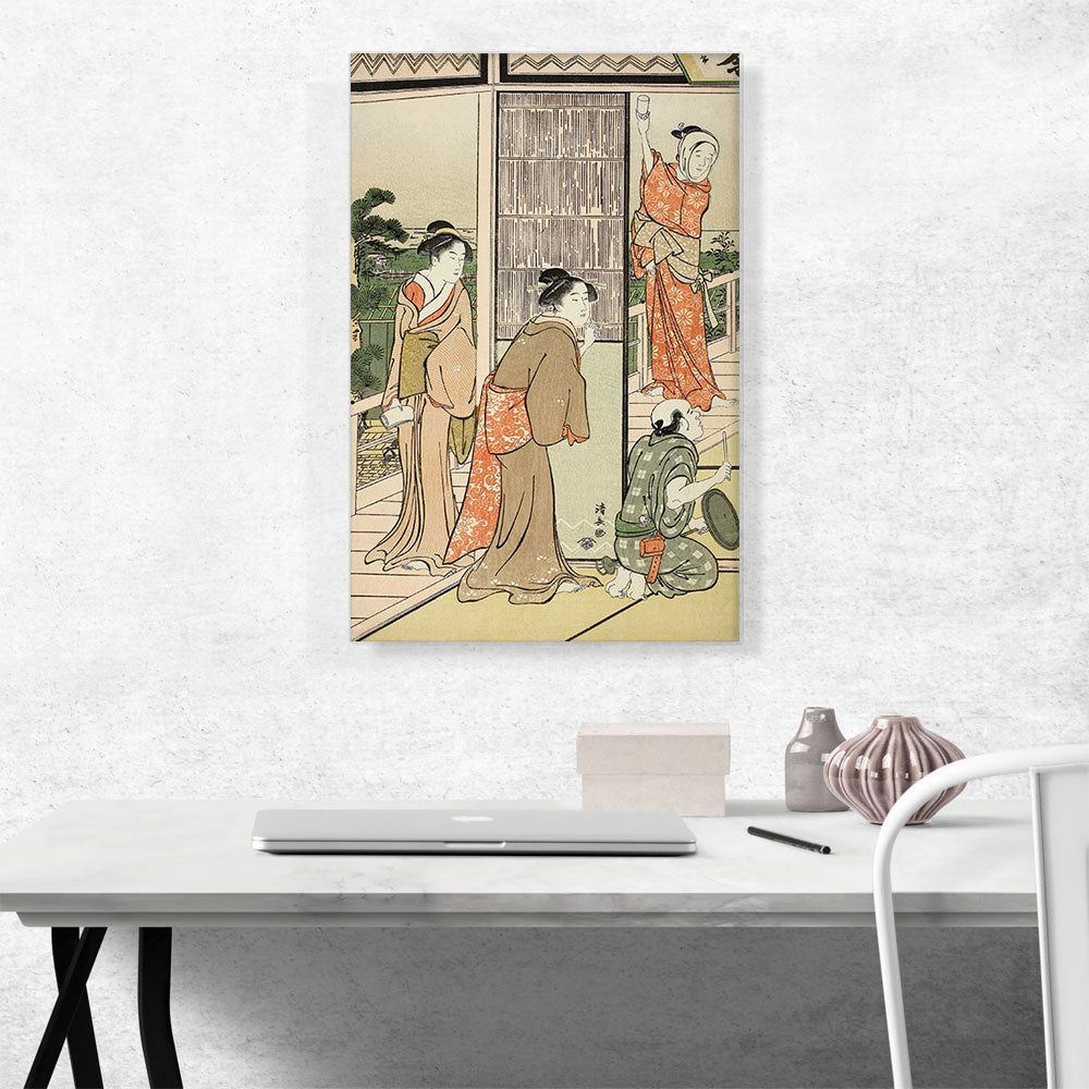 A Party in the Shinagawa Pleasure Quarters Canvas Art