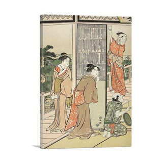 A Party in the Shinagawa Pleasure Quarters Canvas Art