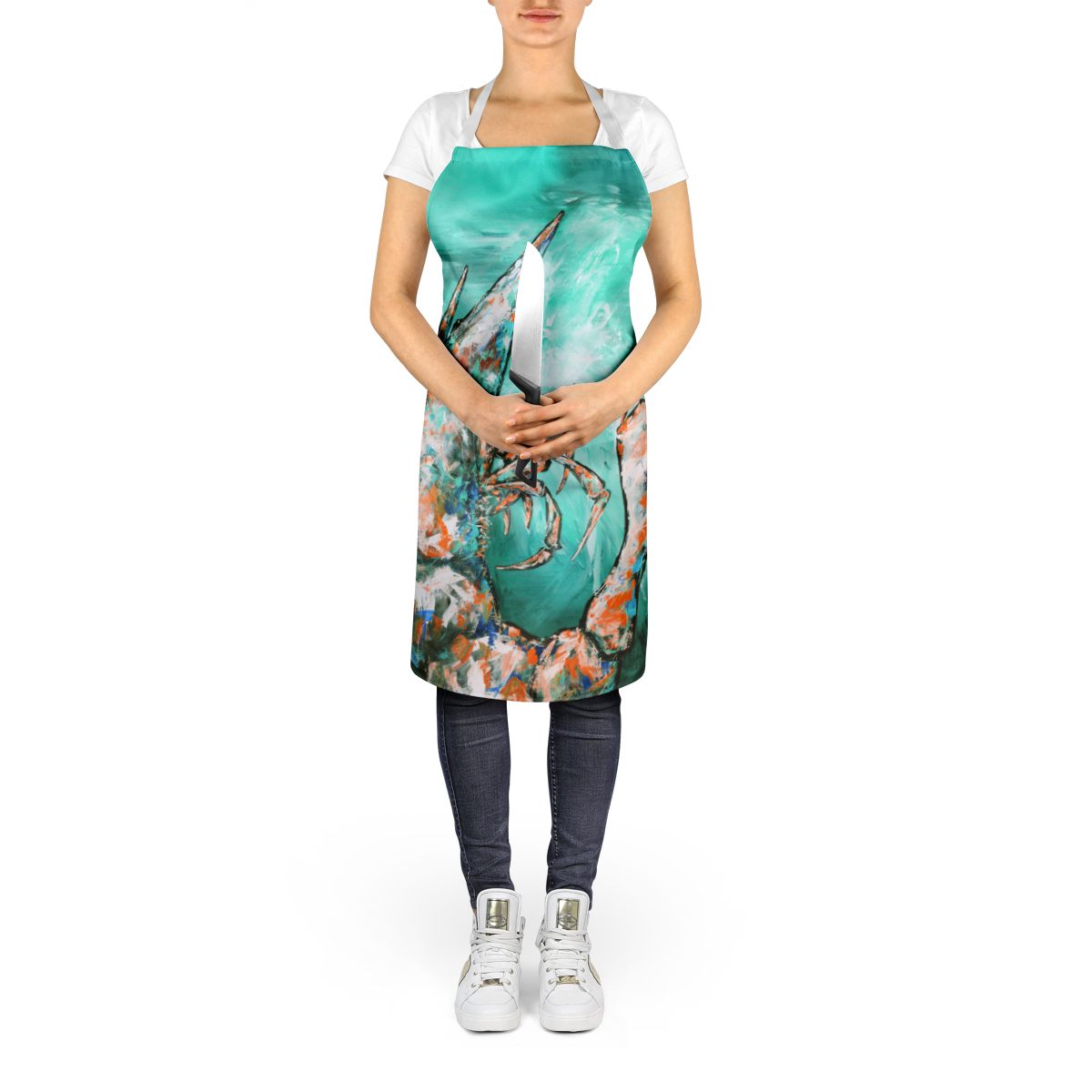 A Touch of Blue Shrimp Bib Apron