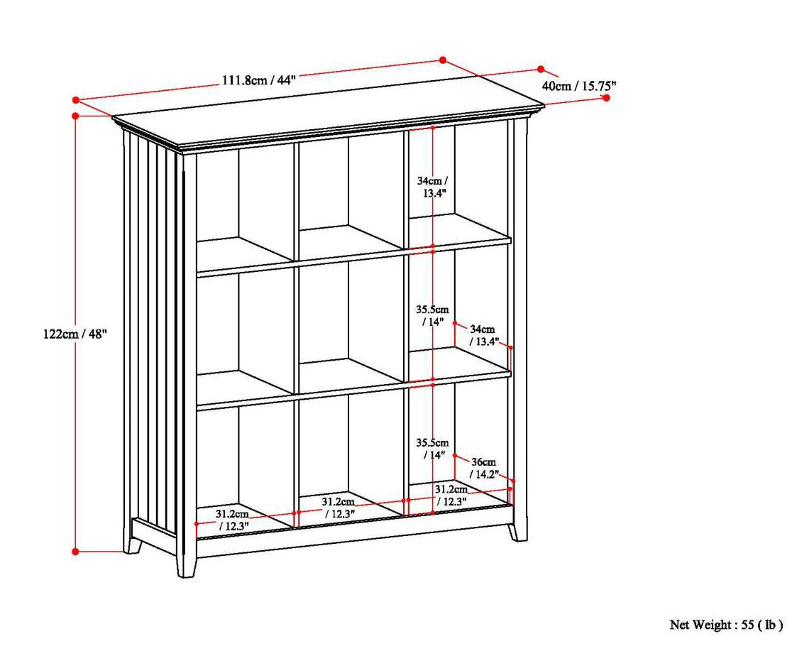 9-Cube Bookcase and Storage Unit – Black, Transitional Style