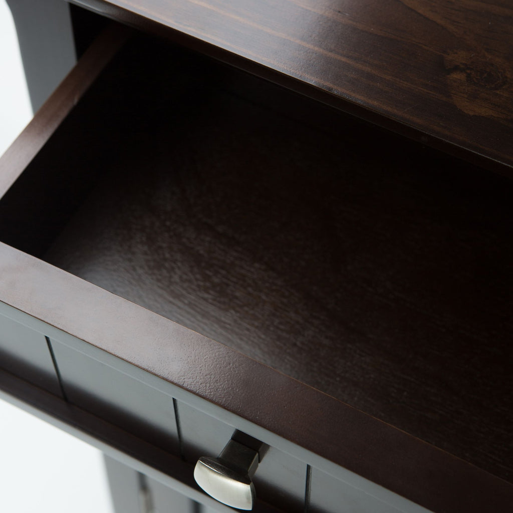 Transitional Entryway Storage Cabinet with Drawers and Glass Doors