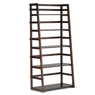 Acadian Ladder Shelf Bookcase in Brunette Brown