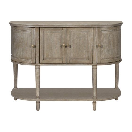 Bedford Collection Accent Cabinet with Curved Design and Adjustable Shelves