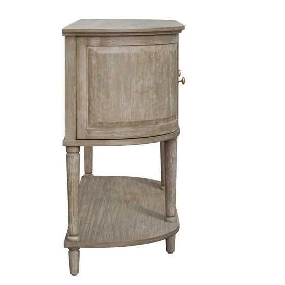 Bedford Collection Accent Cabinet with Curved Design and Adjustable Shelves