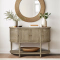 Bedford Collection Accent Cabinet with Curved Design and Adjustable Shelves