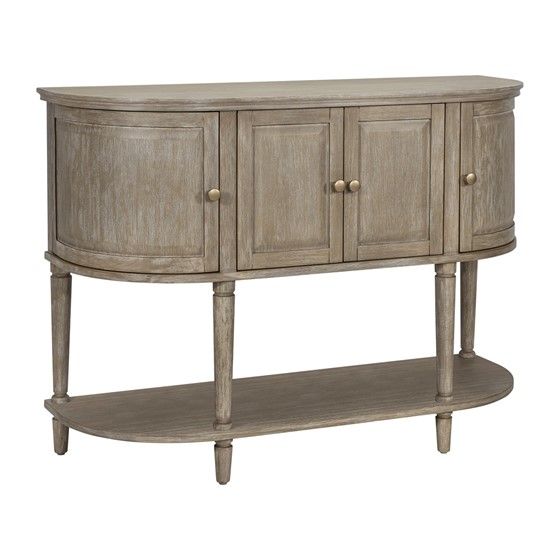 Bedford Collection Accent Cabinet with Curved Design and Adjustable Shelves