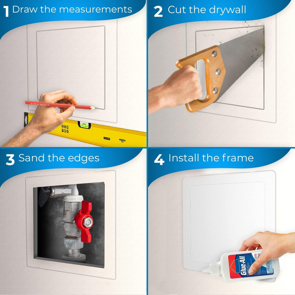 Low-Profile Drywall Access Door