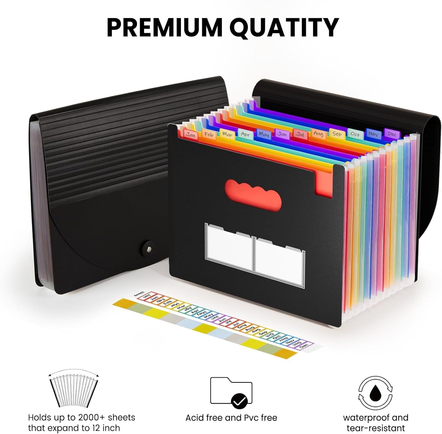 Expanding Accordion Organizer for Bills and Documents