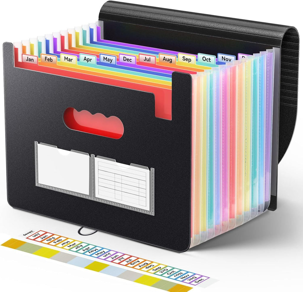Expanding Accordion Organizer for Bills and Documents