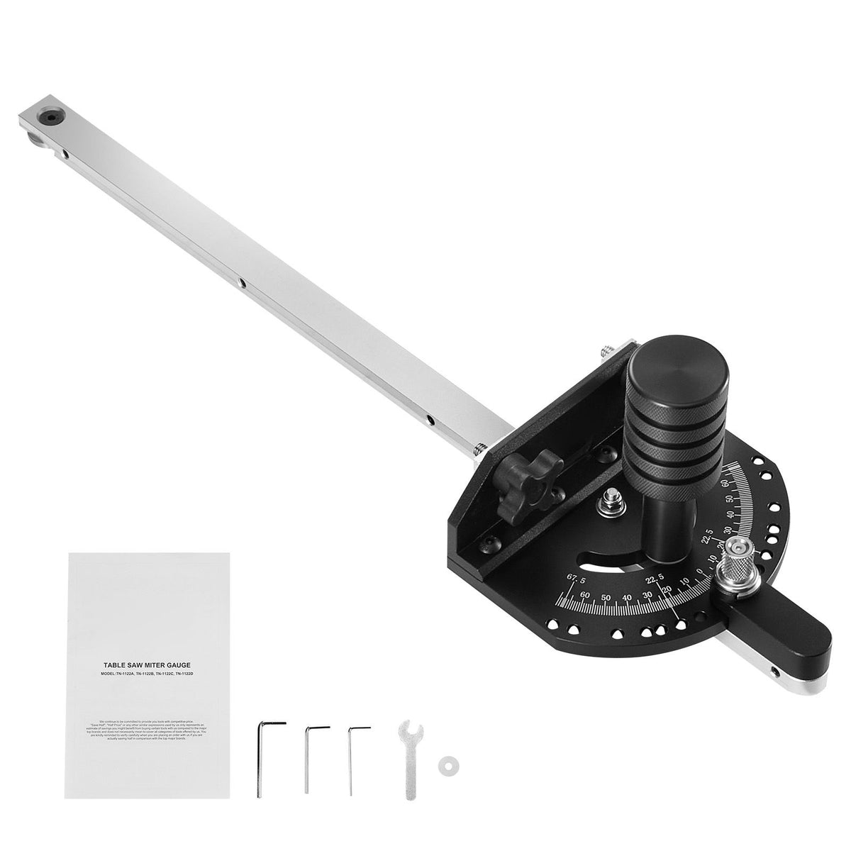 Adjustable Table Saw Miter Gauge with Positive Stops