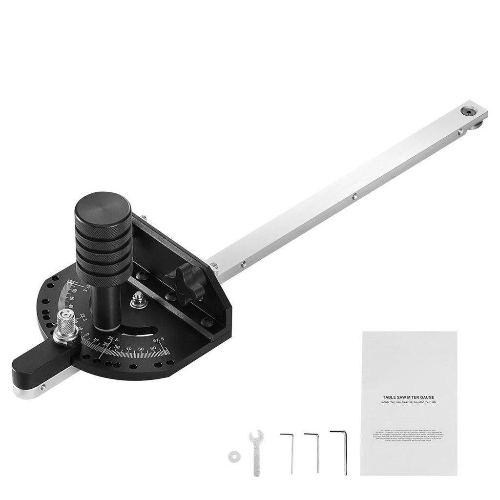 Adjustable Table Saw Miter Gauge with Positive Stops