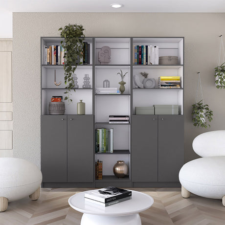 Acres Three-Piece Bookcase and Cabinet Set