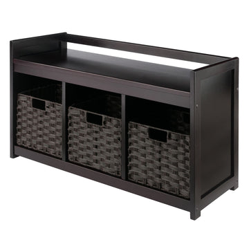 Addison Storage Bench with Three Foldable Baskets