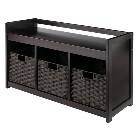 Addison Storage Bench with Three Foldable Baskets