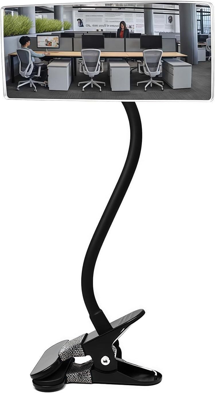Adjustable Clip-On Wide-Angle Office Mirror