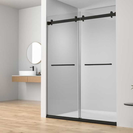 Adjustable Dual-Sliding Semi-Frameless Shower Door