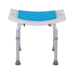 Adjustable Height Shower Bench Stool with Non-Slip Pads and Drainage Holes