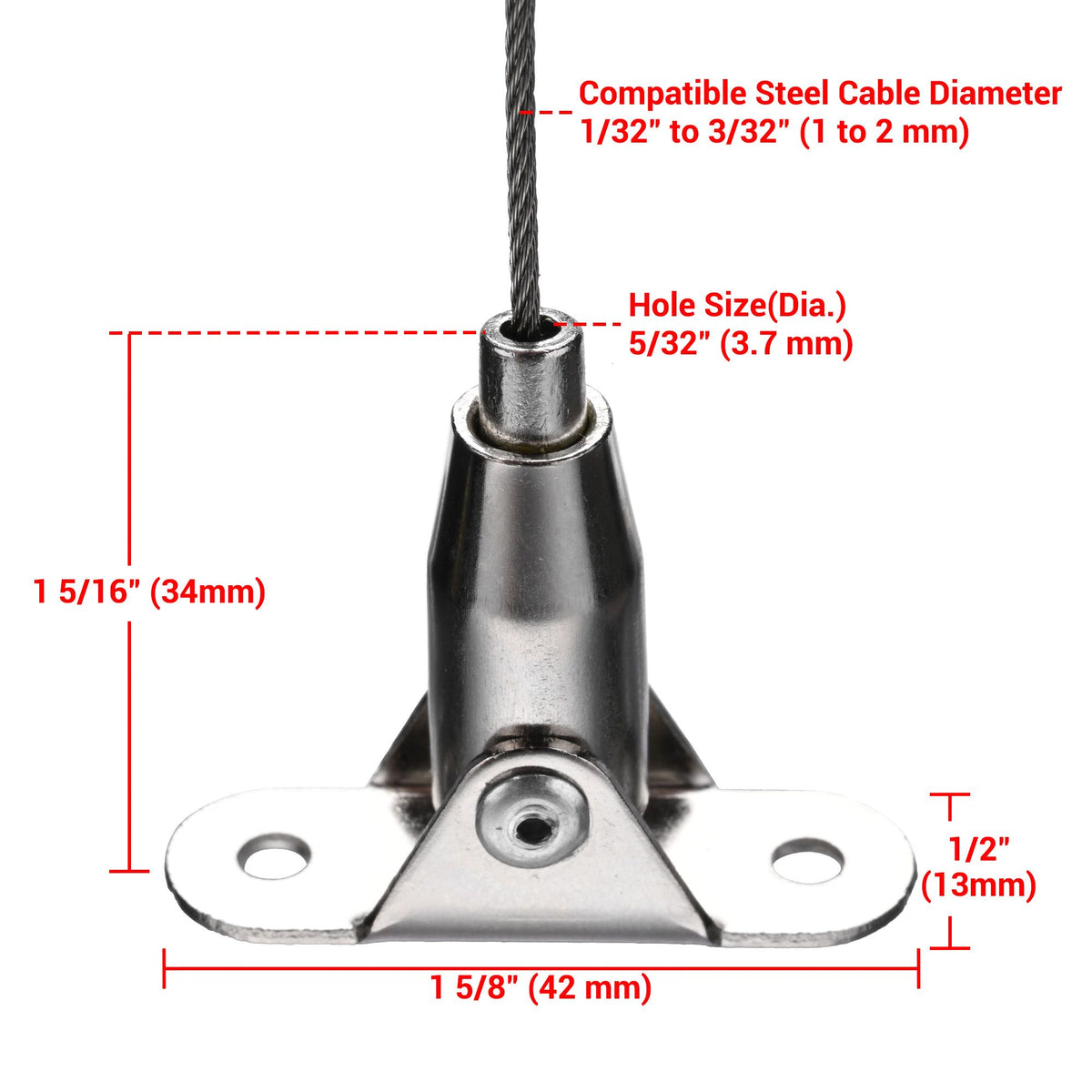Fully Adjustable Picture Hanging Wire Ceiling Mount Set