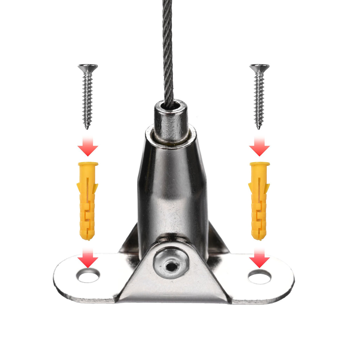 Fully Adjustable Picture Hanging Wire Ceiling Mount Set