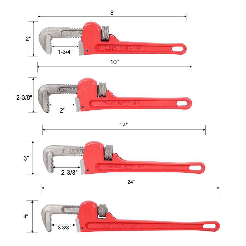 Versatile Adjustable Pipe Wrench Set for Plumbing and Household Repairs