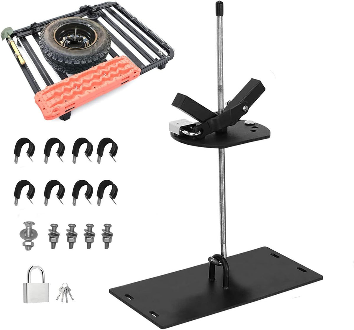 Adjustable Locking Roof Rack Spare Tire Carrier