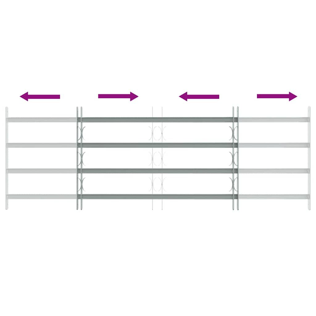 Adjustable Window Security Grille with Crossbars
